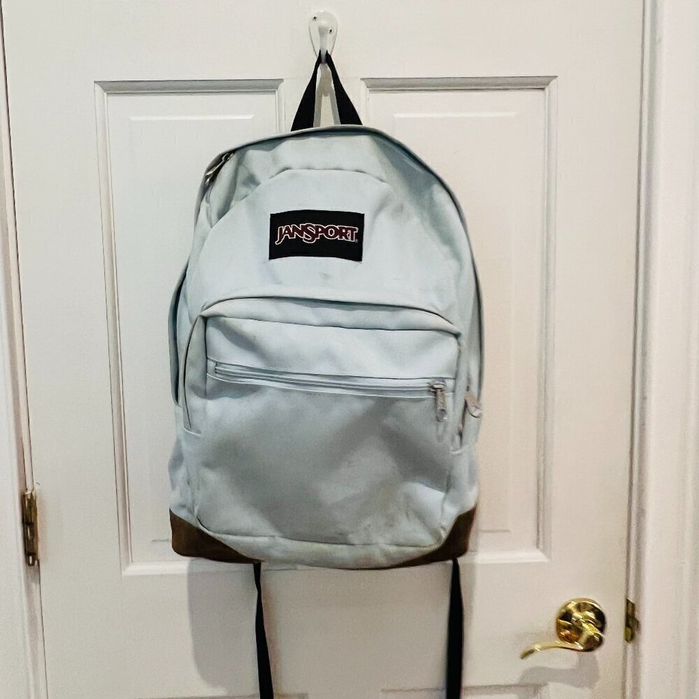 Vintage Jansport Backpack with Leather Suede Bottom
